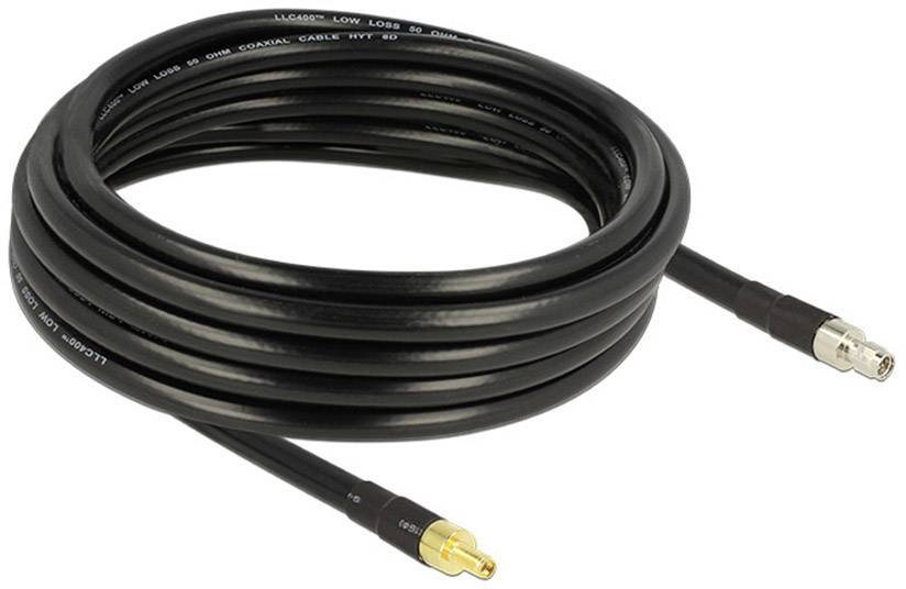 Delock WLAN-Antennen Anschlusskabel [1x SMA-Stecker - 1x SMA-Buchse] 5.00 m Schwarz