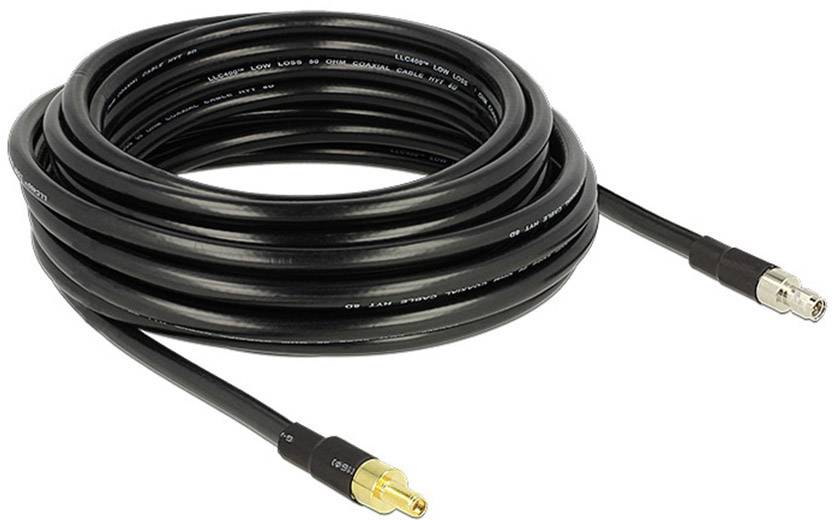Delock WLAN-Antennen Anschlusskabel [1x SMA-Stecker - 1x SMA-Buchse] 10.00 m Schwarz