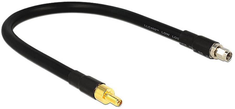 Delock WLAN-Antennen Anschlusskabel [1x RP-SMA-Stecker - 1x RP-SMA-Buchse] 40.00 cm Schwarz