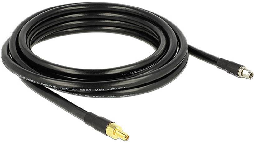 Delock WLAN-Antennen Anschlusskabel [1x RP-SMA-Stecker - 1x RP-SMA-Buchse] 4.00 m Schwarz