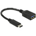 Adaptateur USB 3.0 Delock 65634 - [1x USB-C® mâle - 1x USB 3.0 femelle type A] - 15.00 cm - noir