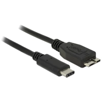 Delock USB-Kabel USB 3.2 Gen1 (USB 3.0 / USB 3.1 Gen1) USB-C® Stecker, USB-Micro-B 3.0 Stecker 0.50m Schwarz 83676 Delock USB-Kabel USB 3.2 Gen1 (USB 3.0 / USB 3.1 Gen1) USB-C® Stecker, USB-Micro-B 3.0 Stecker 0.50m Schwarz 83676