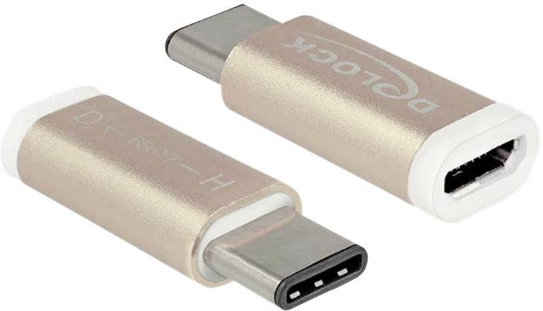 Delock USB 2.0 Adapter [1x USB-C® Stecker - 1x USB 2.0 Buchse Micro-B] 65677 0.00 m