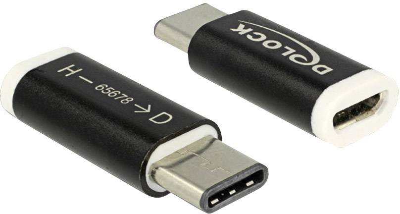 Delock USB 2.0 Adapter [1x USB-C® Stecker - 1x USB 2.0 Buchse Micro-B] 65678 0.00m