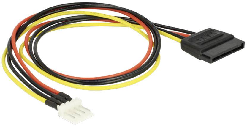 Delock Strom Anschlusskabel [1x SATA-Strom-Stecker 15pol. - 1x Floppy Stecker 4pol.] 0.40 m Schwarz, Rot, Gelb