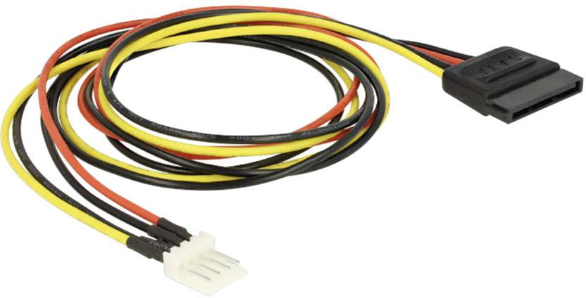 Delock Strom Anschlusskabel [1x SATA-Strom-Stecker 15pol. - 1x Floppy Stecker 4pol.] 0.60 m Schwarz, Rot, Gelb