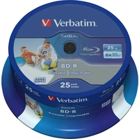 Verbatim 43811 Blu-ray BD-R SL Rohling 25GB 25 St. Spindel Bedruckbar, Antikratzbeschichtung Verbatim 43811 Blu-ray BD-R SL Rohling 25GB 25 St. Spindel Bedruckbar, Antikratzbeschichtung