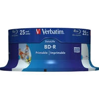 Verbatim 43811 Blu-ray BD-R SL Rohling 25GB 25 St. Spindel Bedruckbar, Antikratzbeschichtung Verbatim 43811 Blu-ray BD-R SL Rohling 25GB 25 St. Spindel Bedruckbar, Antikratzbeschichtung