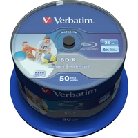 Verbatim 43812 Blu-ray BD-R SL Rohling 25 GB 50 St. Spindel Bedruckbar Verbatim 43812 Blu-ray BD-R SL Rohling 25 GB 50 St. Spindel Bedruckbar