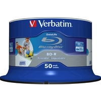Verbatim 43812 Blu-ray BD-R SL Rohling 25 GB 50 St. Spindel Bedruckbar Verbatim 43812 Blu-ray BD-R SL Rohling 25 GB 50 St. Spindel Bedruckbar