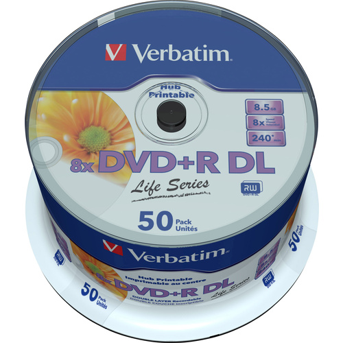 DVD+R DL vierge Verbatim 97693 50 pc(s) 8.5 GB 240 min imprimable