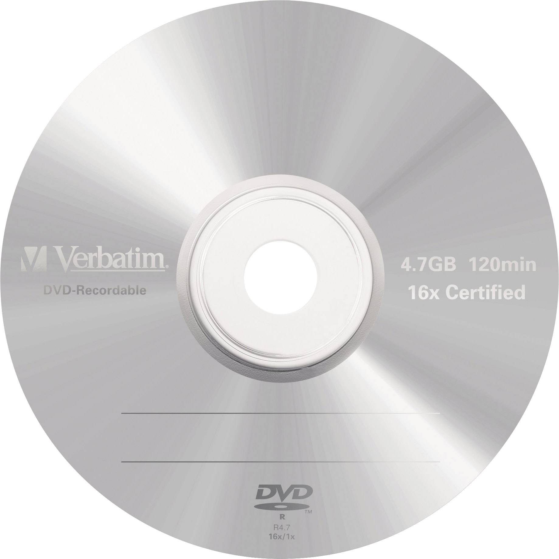 Verbatim 43519 DVD-R Rohling 4.7 GB 5 St. Jewelcase Silber Matte Oberfläche