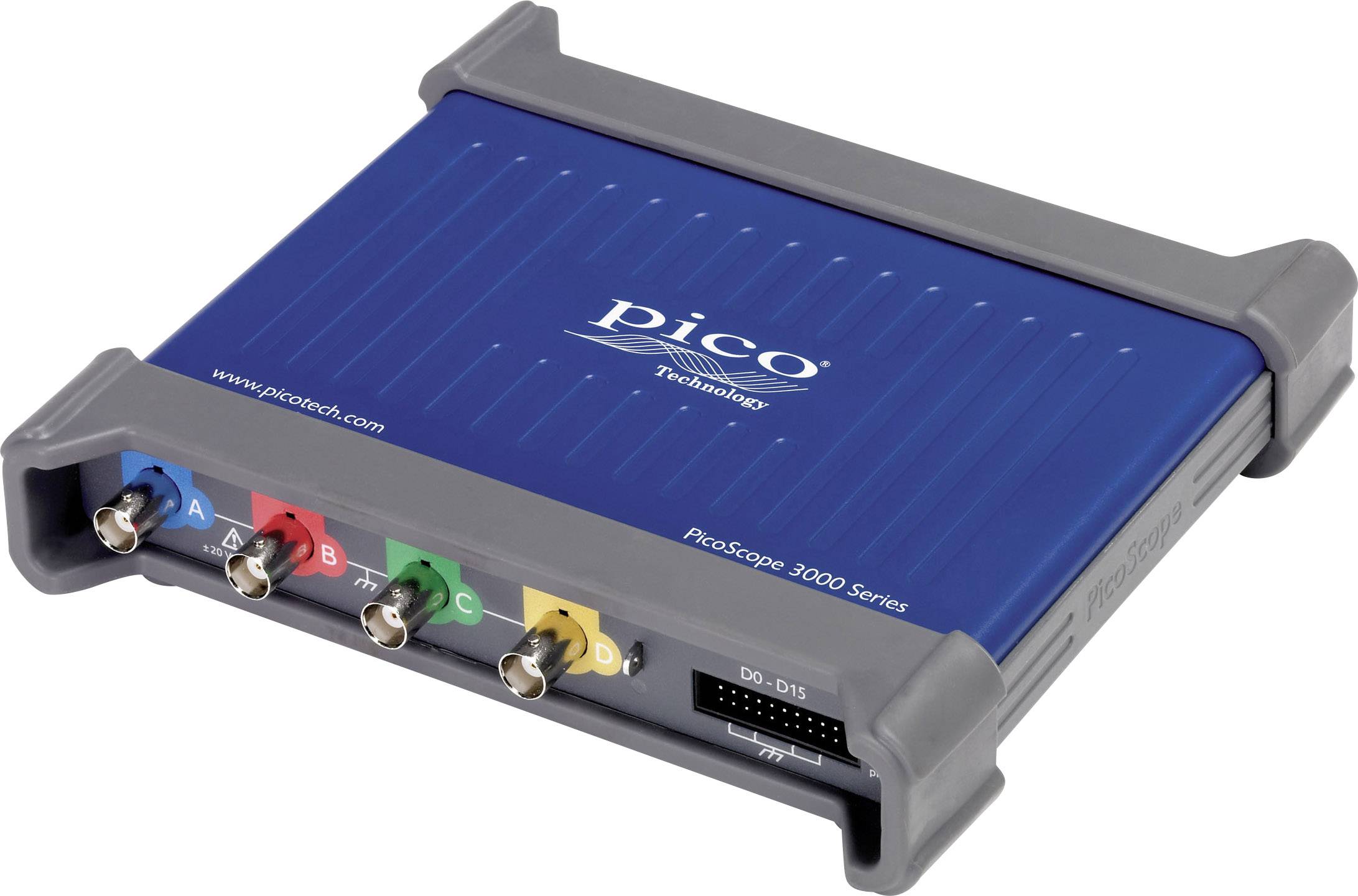 Pico 3403D MSO USB-Oszilloskop 50MHz 20-Kanal 250 MSa/s 16 Mpts Digital-Speicher (DSO), Mixed-Signal (MSO), Funktionsgenerator