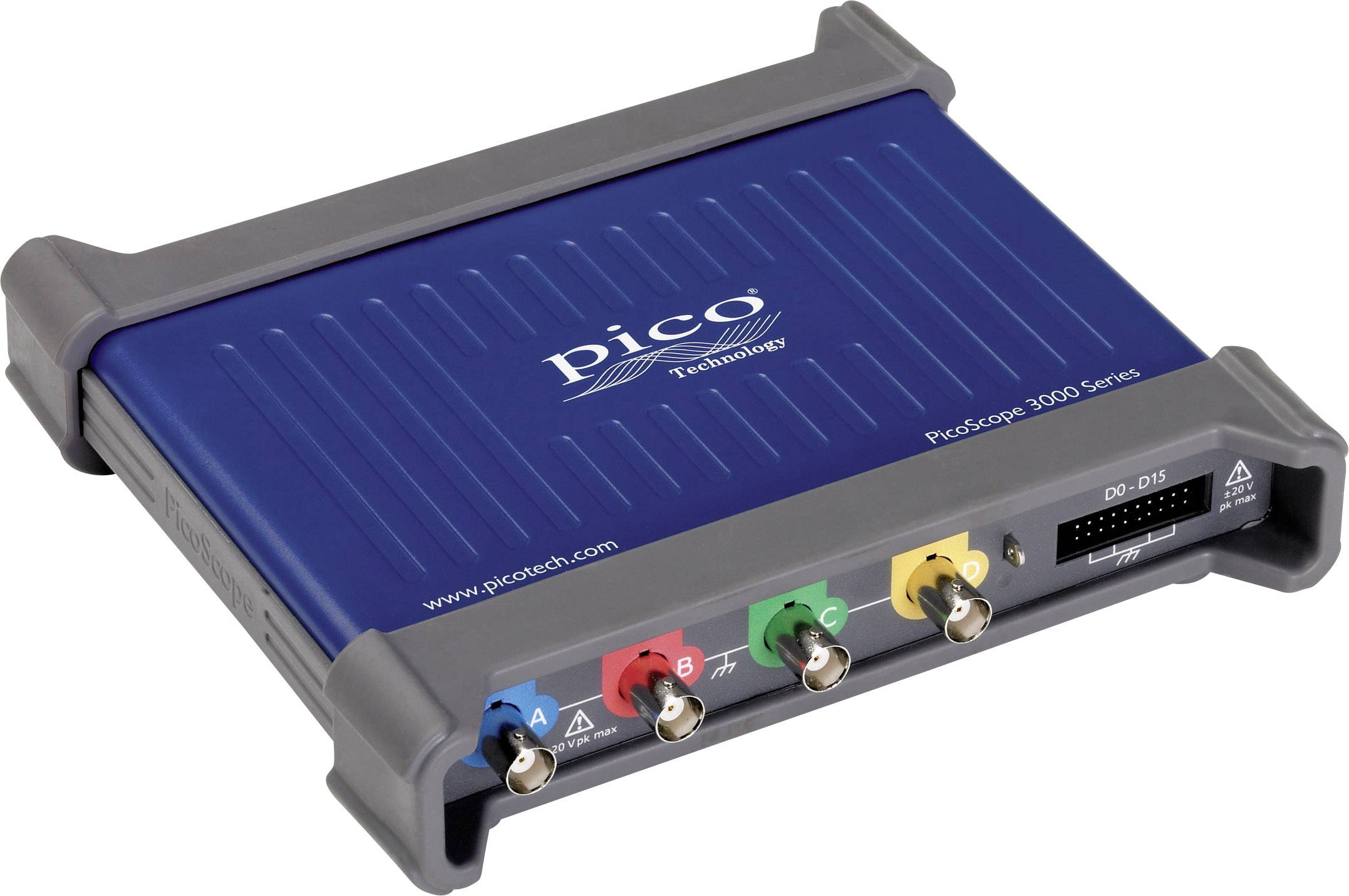 Pico 3404D MSO USB-Oszilloskop 70MHz 20-Kanal 250 MSa/s 32 Mpts Digital-Speicher (DSO), Mixed-Signal (MSO), Funktionsgenerator