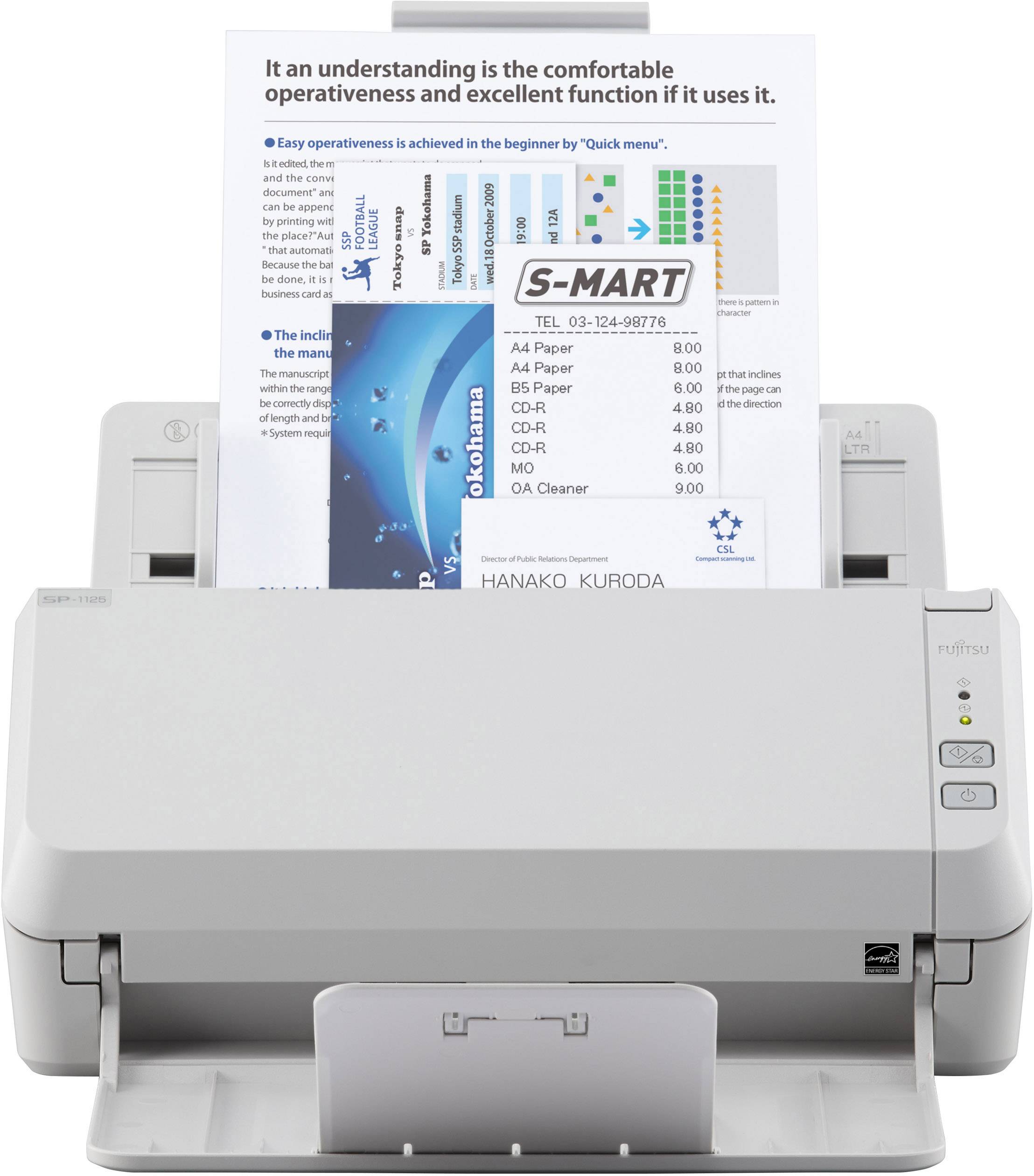 Fujitsu SP-1125 - Dokumentenscanner - Dual CIS - Duplex - A4 - 600 dpi x 600 dpi - bis zu 25 Seiten/Min. (einfarbig)