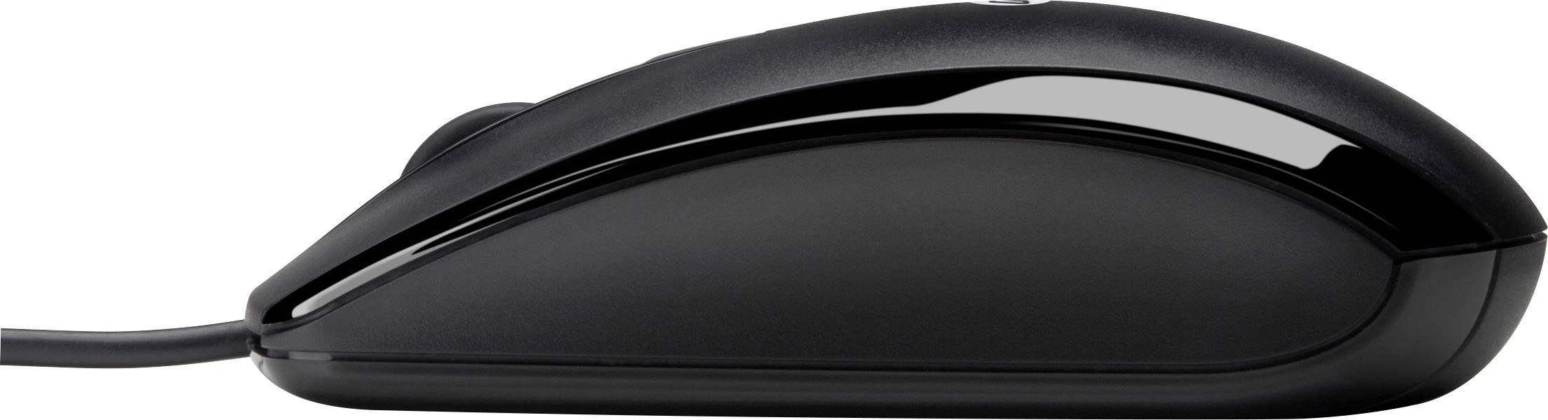 HP X500 Maus USB Optisch Schwarz 3 Tasten