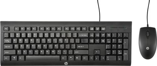 HP C2500 USB Tastatur, Maus-Set Deutsch, QWERTZ, Windows® Schwarz