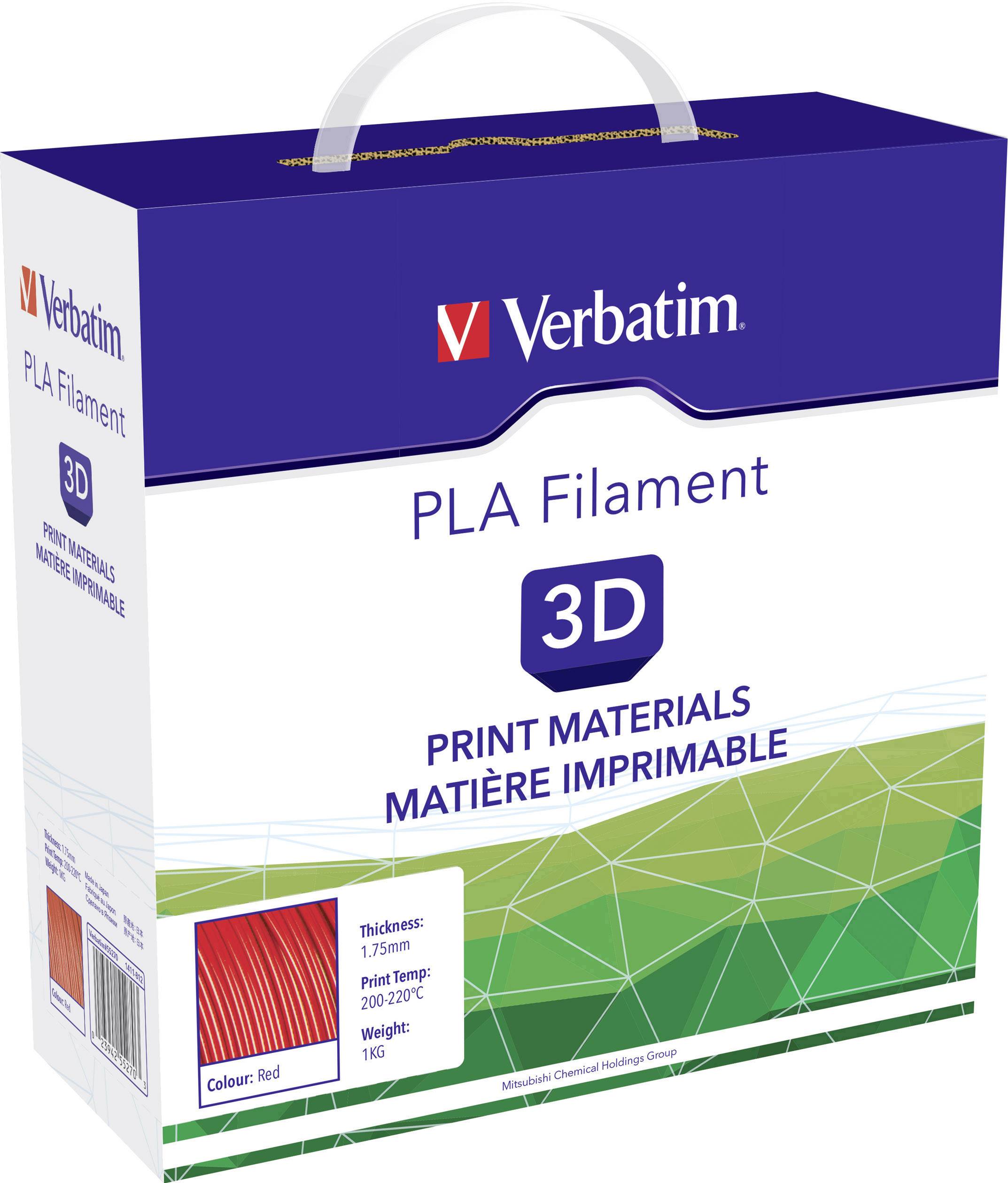 Verbatim 55270 PLA Filament Filament PLA 1.75 mm 1 kg Rot 1 St.