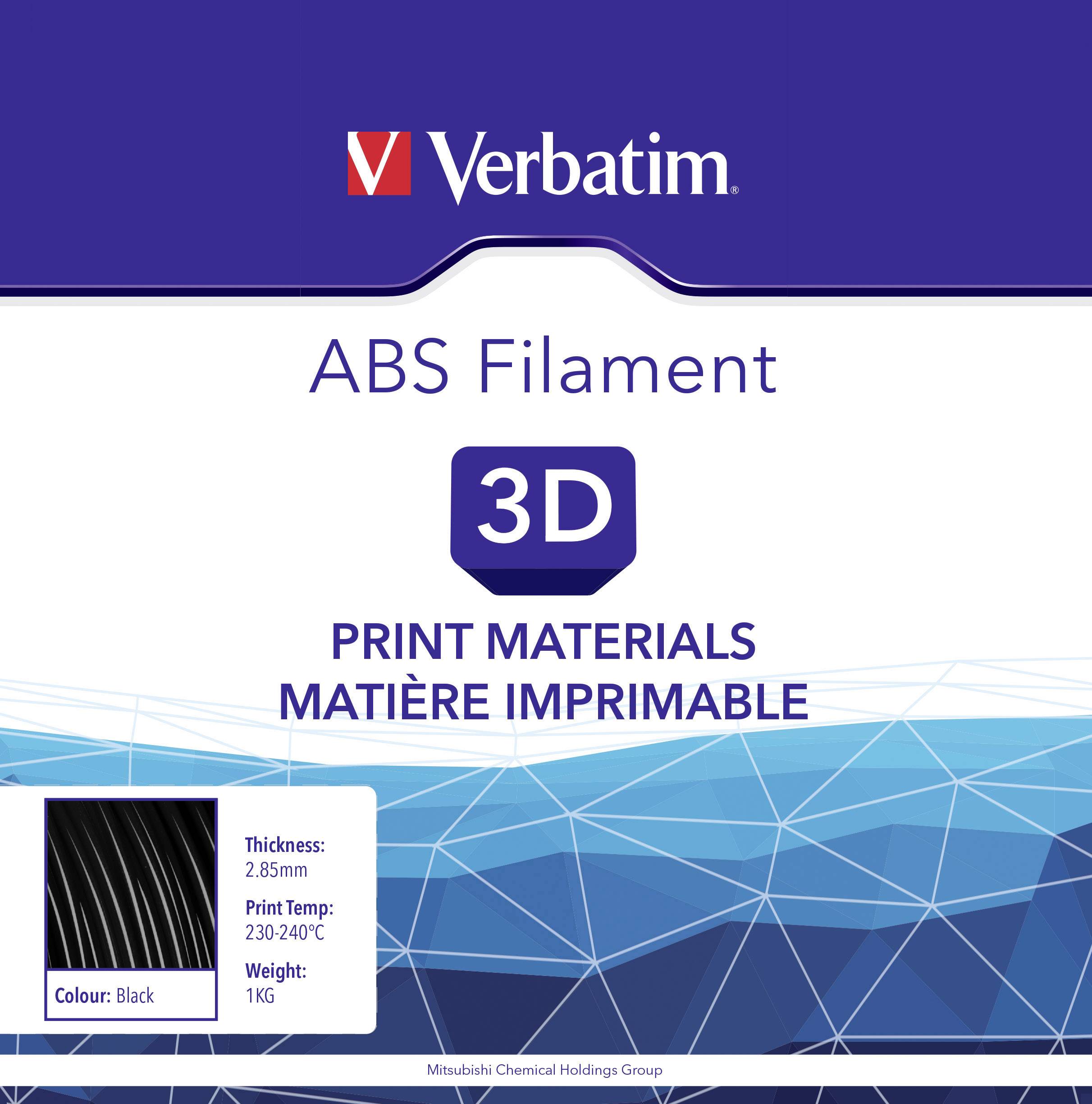 Verbatim 55018 ABS Filament Filament ABS 2.85 mm 1 kg Schwarz 1 St.