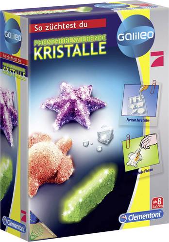 Clementoni 69487.7 Galileo-Fluoreszierende Kristalle Experimentier-Set