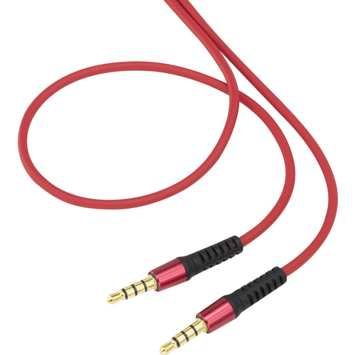 Câble de raccordement SpeaKa Professional SP-7870592 Jack audio [1x Jack mâle 3.5 mm - 1x Jack mâle 3.5 mm] 0.50 m rouge gaine