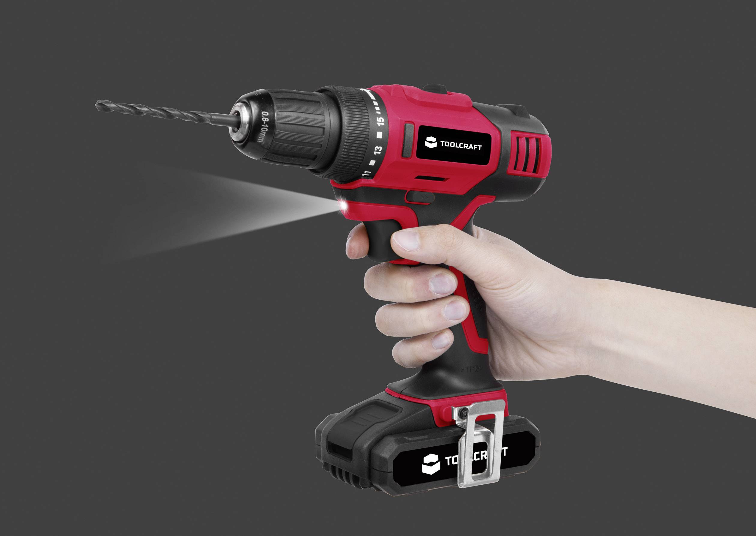 TOOLCRAFT DD 14.4 1414013 Akku-Bohrschrauber 14.4V 1.5Ah Li-Ion inkl. Akku, inkl. Koffer