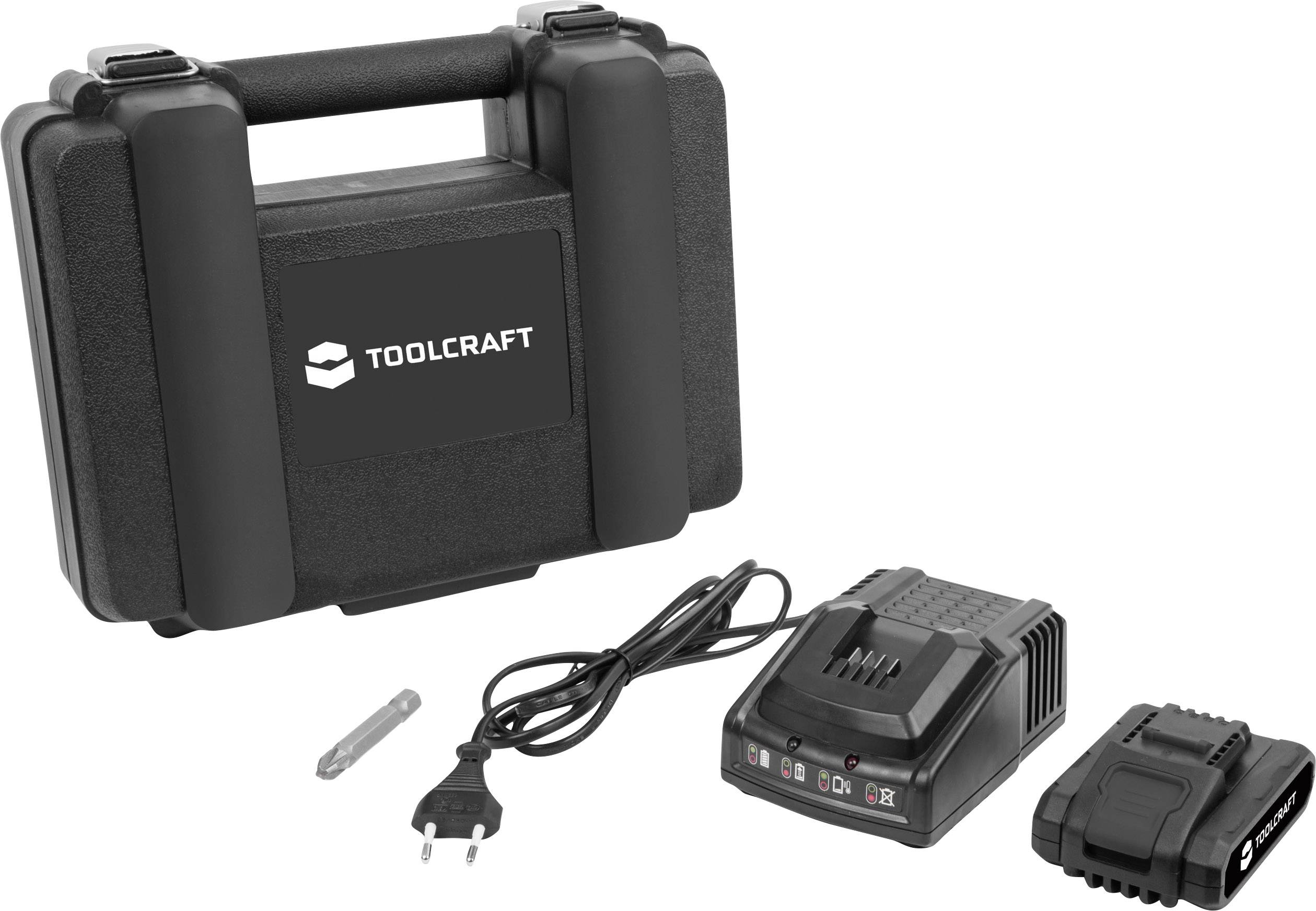 TOOLCRAFT DD 14.4 1414013 Akku-Bohrschrauber 14.4V 1.5Ah Li-Ion inkl. Akku, inkl. Koffer