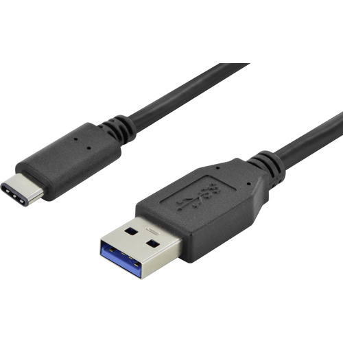 Digitus USB 3.0 Anschlusskabel [1x USB-C™ Stecker - 1x USB 3.0 Stecker A] 1.00m Schwarz