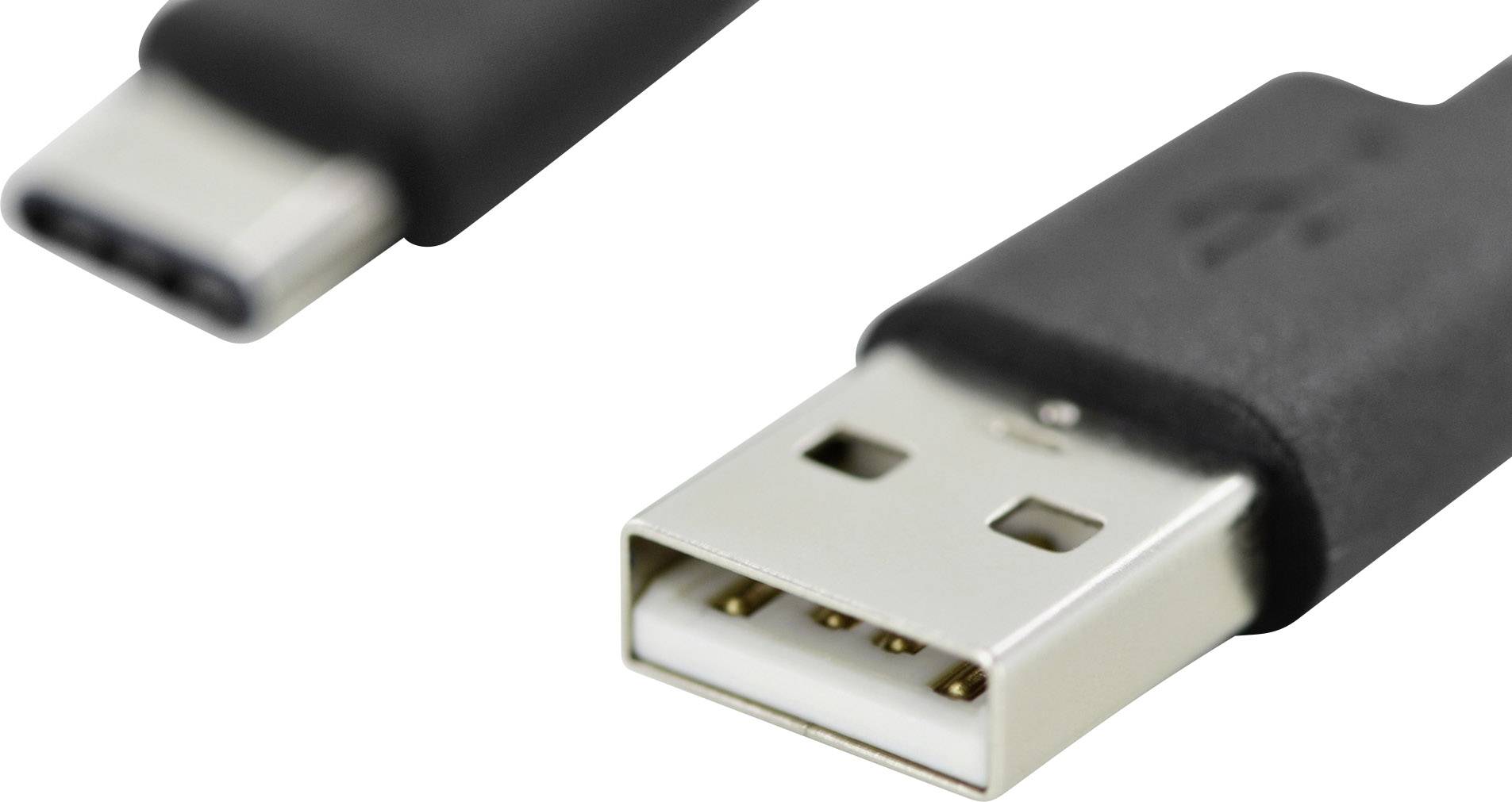 Digitus USB 2.0 Anschlusskabel [1x USB-C™ Stecker - 1x USB 2.0 Stecker A] 1.80m Schwarz