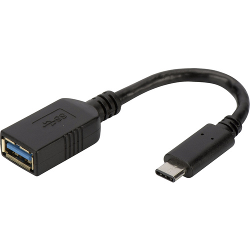 Digitus USB 3.0 Adapter [1x USB 3.0 Stecker C - 1x USB 3.0 Buchse A] DK-300315-001-S mit OTG-Funktion, vergoldete Steckkontakte