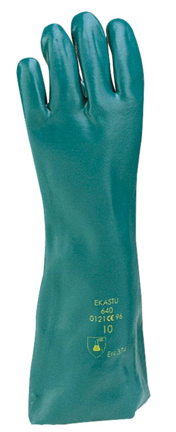 Ekastu 381 660 Polyvinylchlorid Chemiekalienhandschuh Größe (Handschuhe): 10, XL EN 374-1:2017-03/Typ A, EN 374-5:2017-03, EN