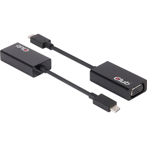 USB / VGA Adapter [1x USB-C® Stecker - 1x VGA-Buchse] Schwarz club3D CAC-1502