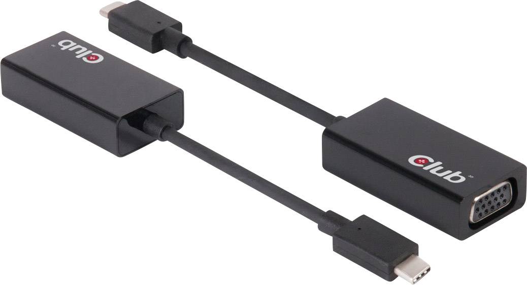 USB / VGA Adapter [1x USB-C® Stecker - 1x VGA-Buchse] Schwarz club3D CAC-1502