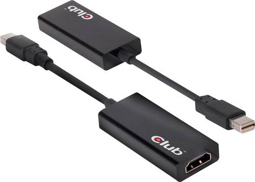 DisplayPort / HDMI Adapter [1x Mini-DisplayPort Stecker - 1x HDMI-Buchse] Schwarz 15.00cm