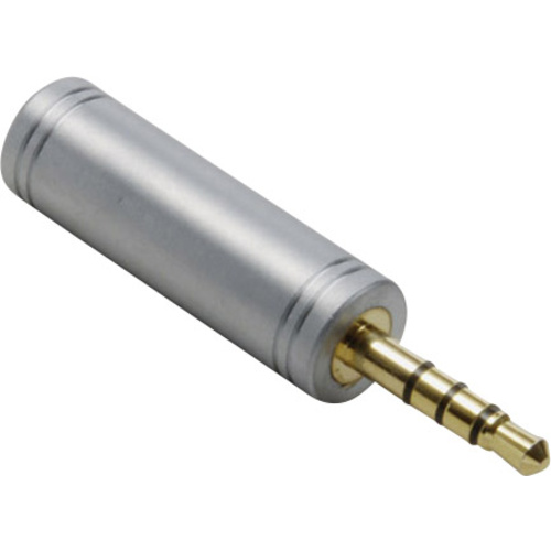 BKL Electronic 1103098 1103098 Jack audio Adaptateur [1x Jack mâle 3.5 mm - 1x Jack femelle 3.5 mm] or