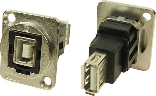 Cliff XLR Adapter USB B Buchse 2.0 auf USB A Buchse 2.0 Adapter, Einbau CP30207NM CP30207NM Inhalt