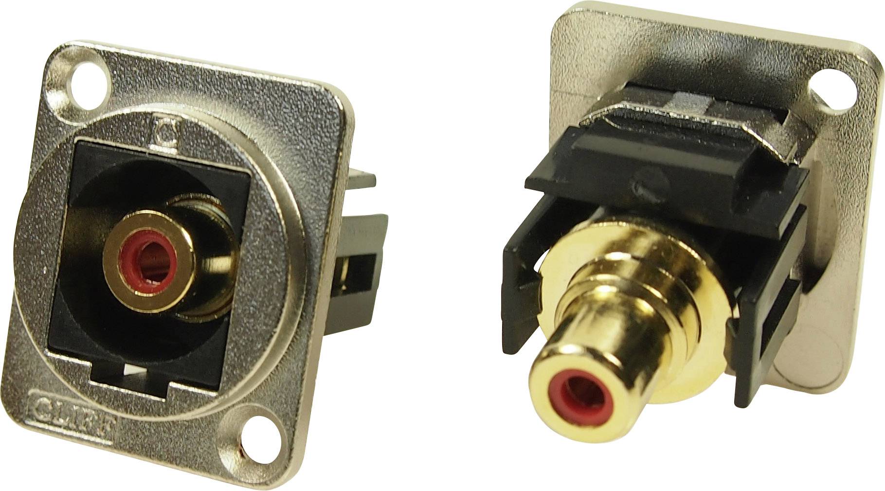 Cliff XLR Adapter Cinch Buchse auf Cinch Buchse Rot Adapter, Einbau CP30230M CP30230M Inhalt: 1St.