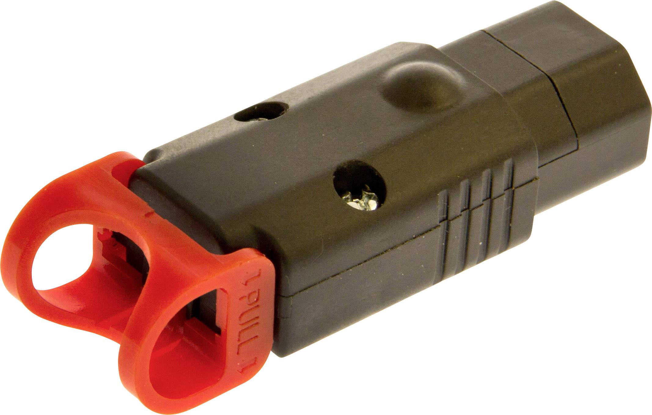 Kash PA130100BK Kaltgeräte-Steckverbinder Stecker, gerade Gesamtpolzahl: 2 + PE 10 A Schwarz 1 St.