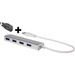 Renkforce 4 Port USB 3.2 Gen 1-Hub (USB 3.0) mit Aluminiumgehäuse Aluminium