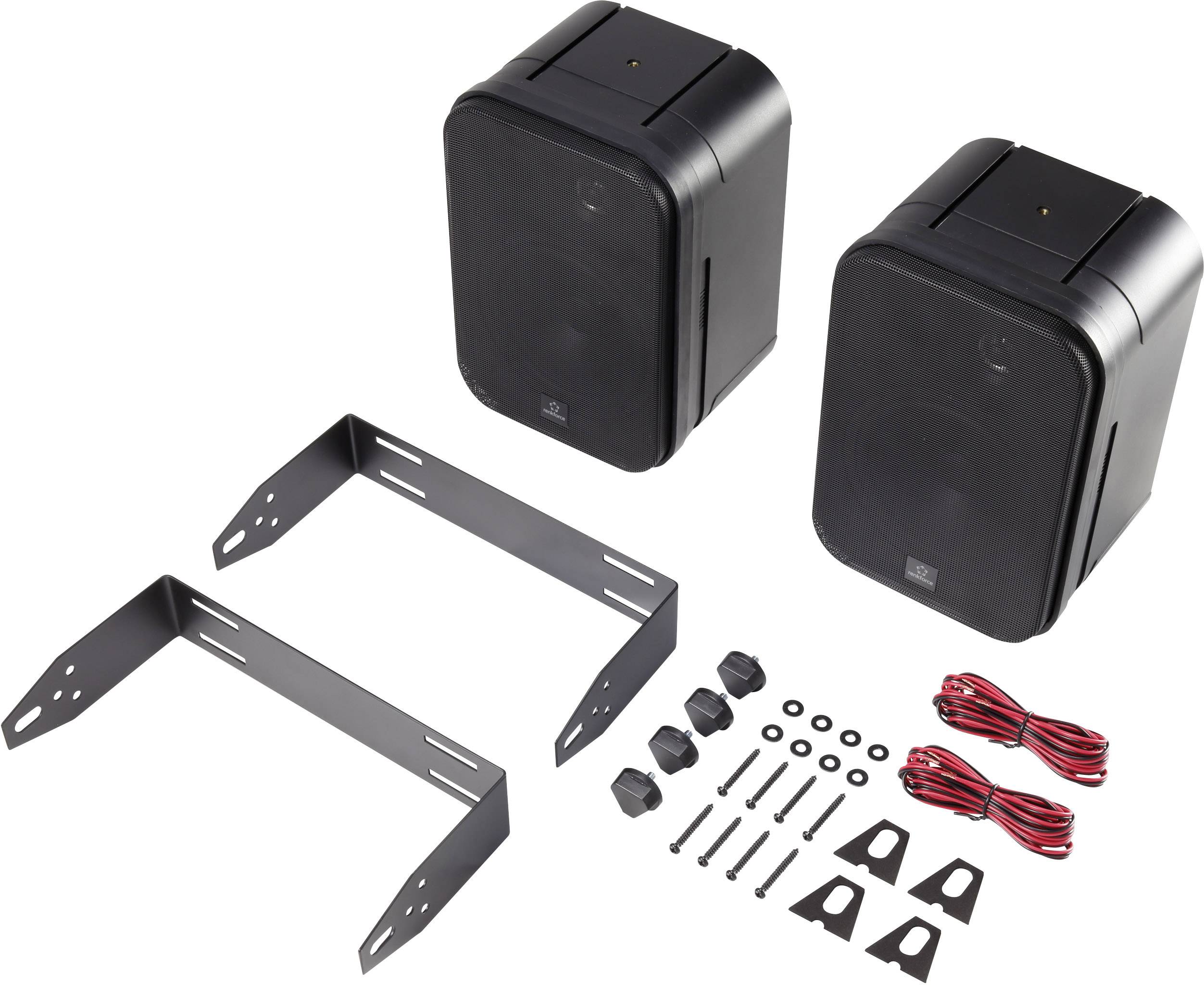 Renkforce Control 250 Außenlautsprecher 30W IP54 Schwarz 1 Paar