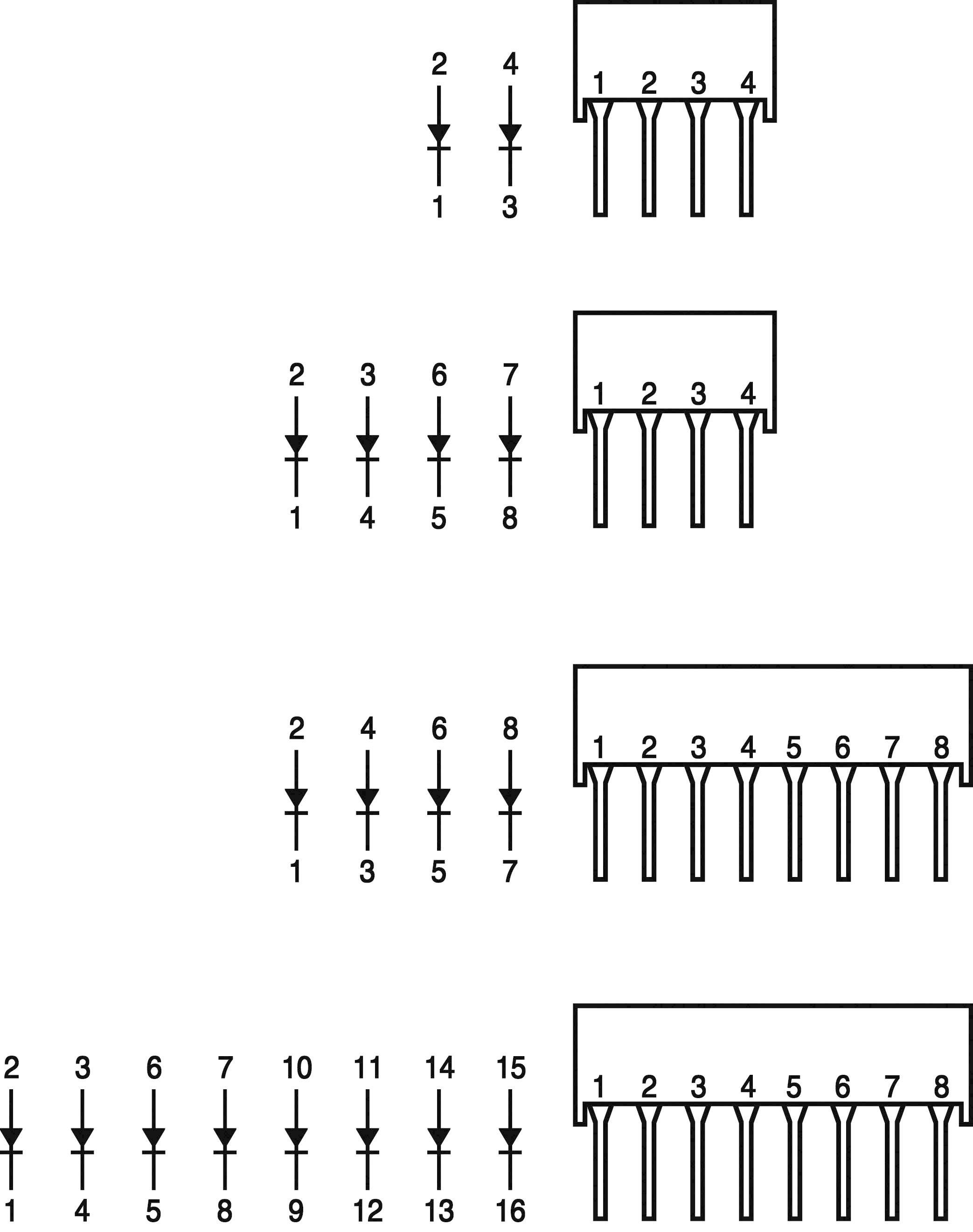 Kingbright KB2655ID Flächen-LED 4fach Rot (L x B) 10mm x 10mm
