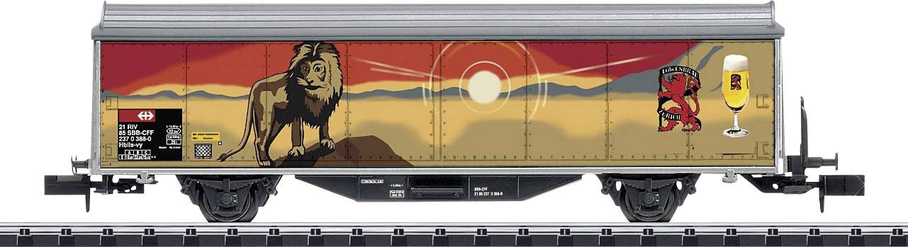 MiniTrix T15610 N 2er-Set Schiebewandwagen Hbils-vy der SBB