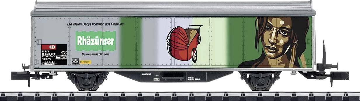 MiniTrix T15610 N 2er-Set Schiebewandwagen Hbils-vy der SBB