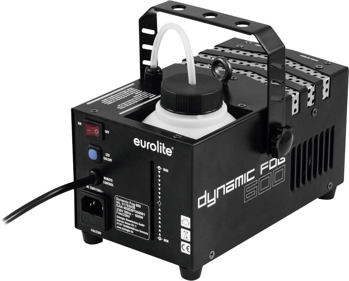 Eurolite DYNAMIC FOG 600 Nebelmaschine inkl. Befestigungsbügel, inkl. Kabelfernbedienung, mit Lichteffekt