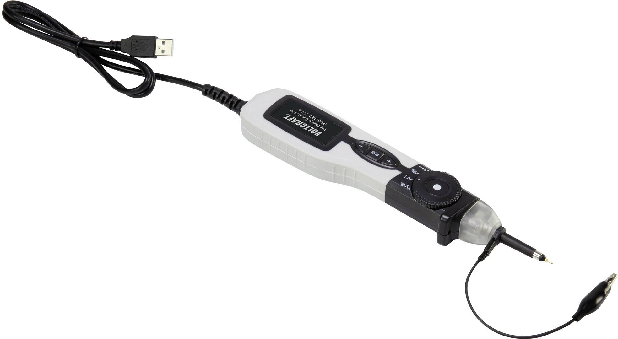 VOLTCRAFT PSO-120 USB-Oszilloskop 20MHz 1-Kanal 96 MSa/s 1 Mpts 8 Bit Digital-Speicher (DSO), Spectrum-Analyser 1St.