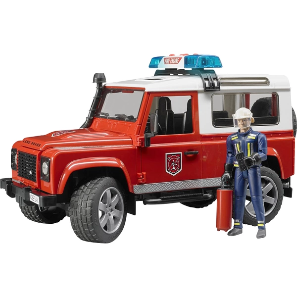 bruder Einsatzfahrzeug Modell Land Rover Station Wagon Feuerwehr Fertigmodell PKW Modell bruder Einsatzfahrzeug Modell Land Rover Station Wagon Feuerwehr Fertigmodell PKW Modell