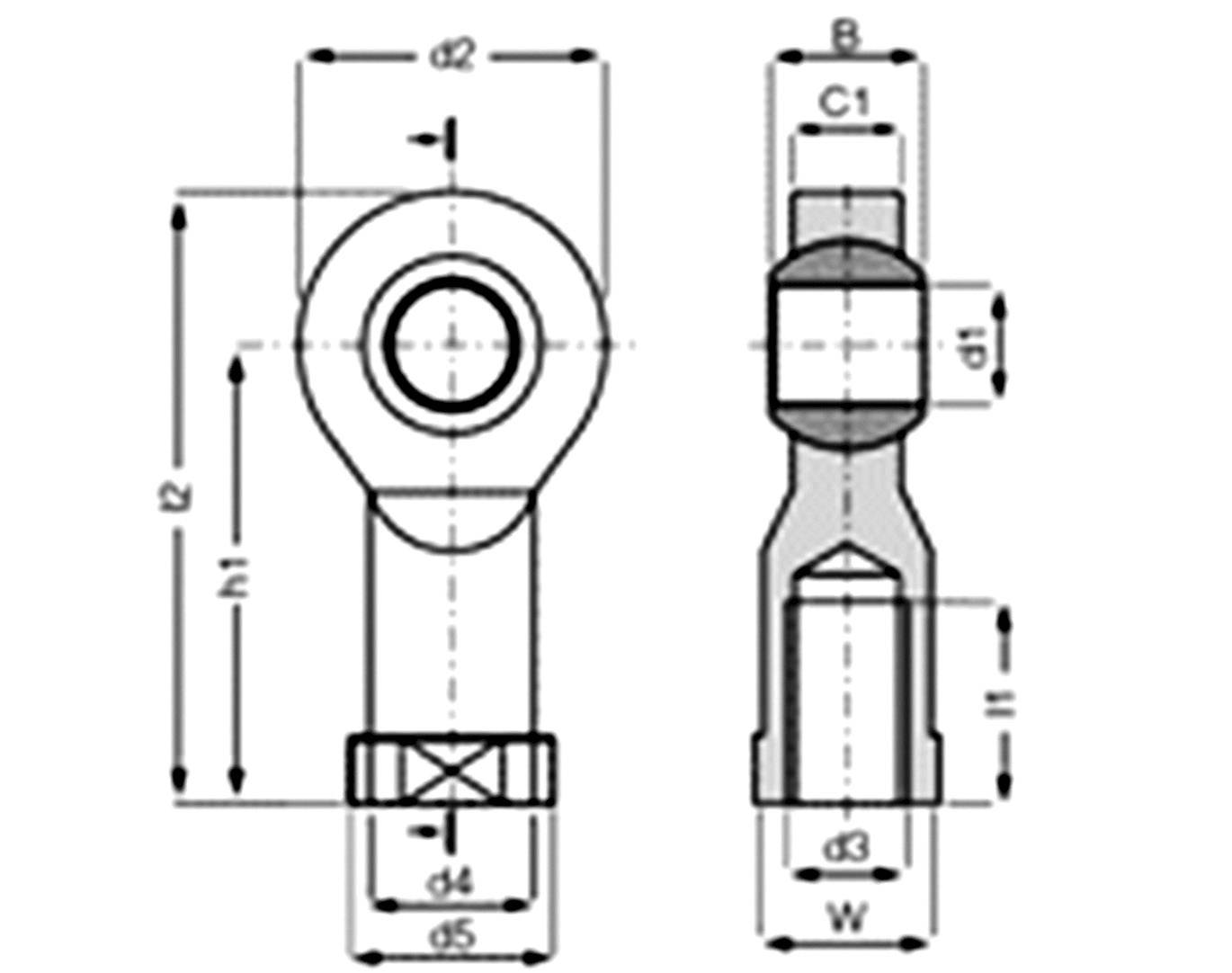 Igus KCRM-06 Gelenkkopf Bohrungs-Ø 6mm