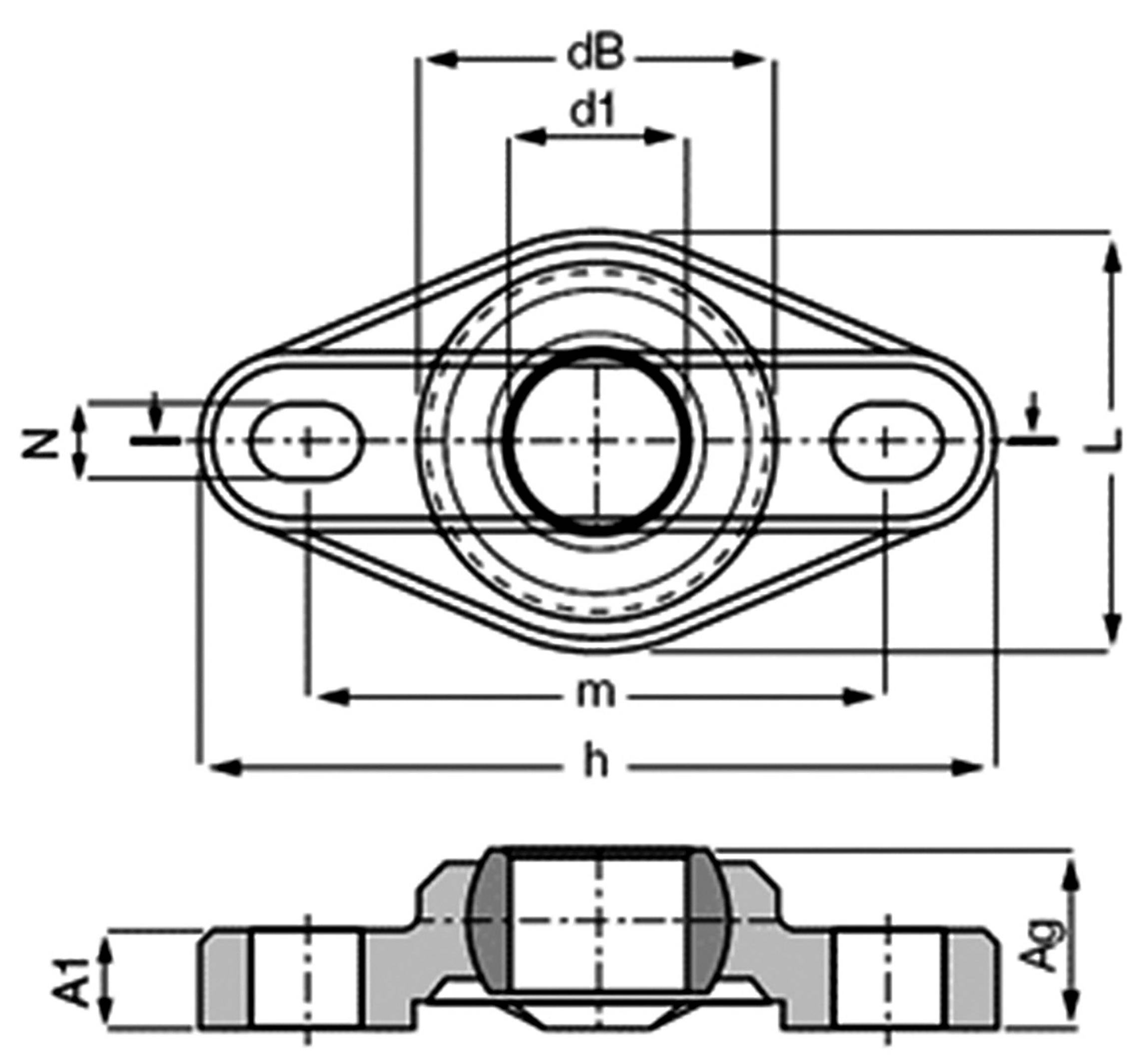 Igus EFOM-05 Gleitflanschlager Bohrungs-Ø 5 mm Lochabstand 24 mm
