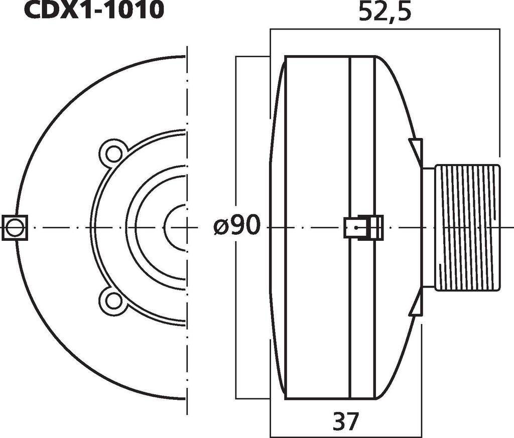 Monacor CDX1-1010 Hochton-Treiber Belastbarkeit RMS=15W 8Ω