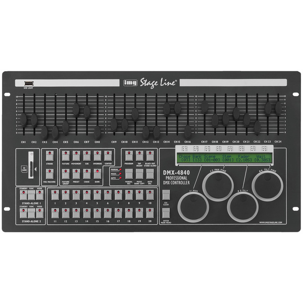 IMG STAGELINE DMX-4840 DMX Controller Musiksteuerung, 19 Zoll-Bauform